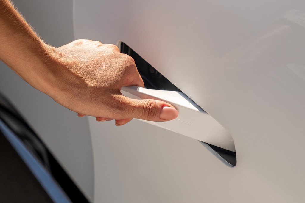 Maçaneta flat do SUV elétrico Equinox EV da Chevrolet